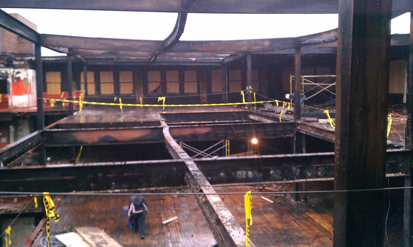 The Joseph Bruno Trust Building fire damaged