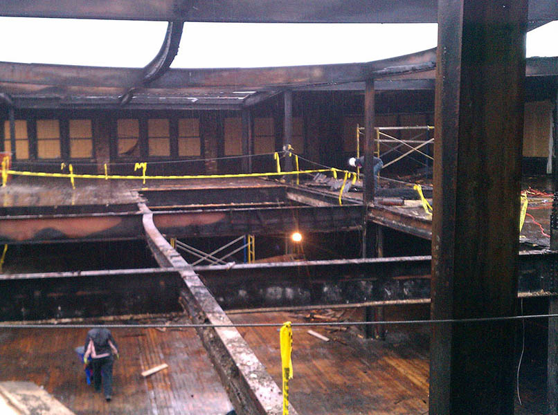 The Joseph Bruno Trust Building fire damaged